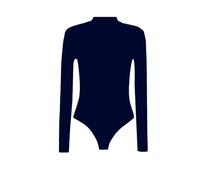 SXME MIGHT SAY Women's Turtleneck Bodysuit - Stretchy Long-Sleeve Leotard Top, Sizes Ranging from 8 to 26 (XL (16-18), Navy Blue, 8-26)