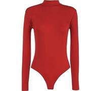 SXME MIGHT SAY Women's Turtleneck Bodysuit - Stretchy Long-Sleeve Leotard Top, Sizes Ranging from 8 to 26 (M/L (12-14), Red, 8-26)