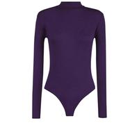 SXME MIGHT SAY Women's Turtleneck Bodysuit - Stretchy Long-Sleeve Leotard Top, Sizes Ranging from 8 to 26 (XXL (20-22), Purple, 8-26)