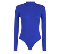 SXME MIGHT SAY Women's Turtleneck Bodysuit - Stretchy Long-Sleeve Leotard Top, Sizes Ranging from 8 to 26 (XXXL (24-26), Royal Blue, 8-26)