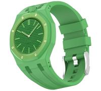 Sxmincxubo Custom Silicone Watch Band for Swatch AP Royal Pop Pocket Watch, Convertible Wrist Strap for 12'Clock Crown Orientation, Waterproof Replacement Strap
