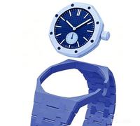 Sxmincxubo Full Ceramic Watch Case & Strap Replacement Compatible with AP x Swatch Royal Pop Series,Convertible Wrist Strap for 3 o'clock Crown Orientation,Waterproof Replacement Strap