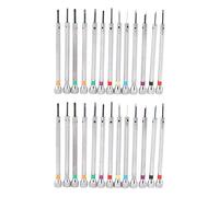 Sxmrmnx 0.6mm-2.0mm 26Pcs New Watchmakers Screwdrivers Set Watch Glasses Flat Blade Assort Slotted Flat Screwdrivers Set