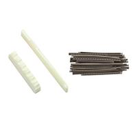 Sxmrmnx 1 Set Bone Bridge Saddle and Nut & 1 Set 2.9MM Acoustic Electric Guitar 24 Frets Fret Wire Fret Wire Set