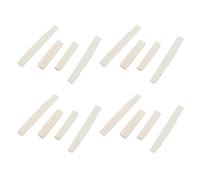 Sxmrmnx 16Pcs 6 String Acoustic Guitar Bone Bridge Saddle and Nut Made of Real Bone