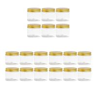 Sxmrmnx 18Pcs Plastic Jar with Lid, Transparent Jar with Lid, Plastic Jar, Cosmetic Storage Container, Slime Storage Jar
