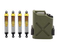 Sxmrmnx 1set Mini Fuel Tank for CC01 Axial SCX10 90046 D90 D110-4 Green & 4PCS 108mm