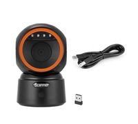 Sxmrmnx 2D QR Barcode Scanner Wireless Bluetooth Hands-Free Omnidirectional USB Barcode Reader 1D QR Screen Barcode Scanning