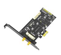 Sxmrmnx 2In1 Combo Mini PCIE to PCI-E 1X Adapter and MSATA to SATA3 Adapter with SIM Card Slot for 3G/4G/LTE