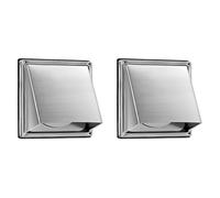 Sxmrmnx 2pcs 4-Inch External Extractor Wall Vent Outdoor Cushioned Non Return Flap