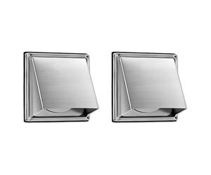 Sxmrmnx 2pcs 4-Inch External Extractor Wall Vent Outdoor Cushioned Non Return Flap