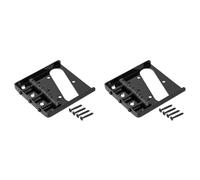 Sxmrmnx 2X 3 Saddle Ashtray Bridge Tailpiece for Tele Electric Guitar (Black)