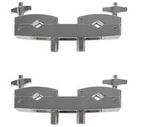 Sxmrmnx 2X Metal Connecting Clamp Holder Bracket Percussion Drum Set for Cowbell Accessory