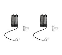 Sxmrmnx 2X Noiseless Good Balance 4 String Bass Humbucker Double Coil Pickup Black for Bass Guitar