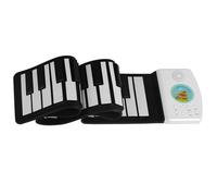 Sxmrmnx 49 -Key Electronic Hand Roll Piano Portable Keyboard Silicone Soft Piano Bluetooth Compatible Children'S Gift White