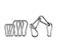 Sxmrmnx 4Pcs M6 Spring Snap Hooks Heavy Duty Stainless Steel 304 Swing Set & 6Pcs Stainless Steel Spring Snap Hook Carabiner