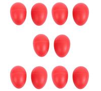 Sxmrmnx 5 Pair Plastic Percussion Musical Egg Maracas Shakers Red