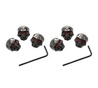 Sxmrmnx 6Pcs Electric Guitar Skull Volume Control Knobs-Black