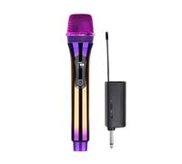 Sxmrmnx Dual Channel Karaoke Streaming Wireless MIC Handheld Microphone with Rechargeable Receiver for Singing Karaoke KTV A