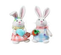 Sxmrmnx Easter Glowing Ornament Doll Gnome with LED Light Decorations for Home 2PC