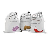 Sxmrmnx Potato and Onion Storage Bag Drawstring Bag Onion Potato Pepper Storage Bag Drawstring Fresh-Keeping Bag Shopping Bag