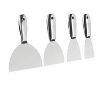Sxmrmnx Putty Knife Set,4 PCS One-Piece Premium Polished All-Stainless Steel Scraper Tool for Drywall Finishing