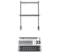 Sxmrmnx Storage Rack Folding Multi-Layer Rack Camping Tabletop Double-Layer Storage Rack Cutlery Rack Light Rack Long Style