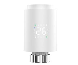 Sxmrmnx Tuya ZigBee Smart Radiator Actuator TRV Programmable Thermostatic Radiator Valve App Remote Temperature Controller White