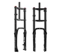 SXNFSX Mountain Bike Suspension Fork 20 Inch 4.0 Tire Fat 120mm Travel Air 28.6mm Straight Tube Rebound Adjust 9 * 135mm QR Disc Brake