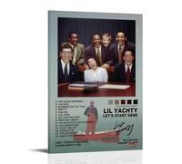 SXNRVM Let's Start Here-Lil YachtyModern High-definition Printed Multi Scene Home Decoration for Waterproof Wall Paintings in Living Rooms Bedrooms Offices And Bathrooms24x36inch(60x90cm) Frame-style