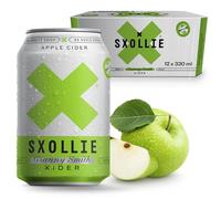 SXOLLIE Apple Cider (12 x 330ml Cans) One Ingredient Only, Crisp, Clean Cider | Granny Smith Apple | Gluten Free & Vegan | B Corp Certified | 4.5% ABV