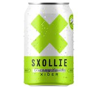 SXOLLIE Granny Smith Apple C ider 4.5% ABV (12 Cans) 1 Ingredient Cider, 3.3 Apples Per Can, Nothing Added, Gluten Free, 100% Vegan Cider, Award Winning, No Added Sugar, B Corp Certified, 330ml Cans