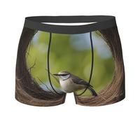 SXOOGE Birds Nest Men's Underwear, Boxer Briefs for Men Breathable Elastic fabric & Elastic waistband, Essentials, Black, XXL