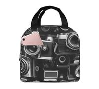 SXOOGE Camera Collection Lunch Bag for Women Men Insulated Lunch Box for Work/Picnic/Travel Reusable Durable Lunch Box