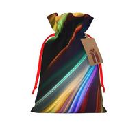 SXOOGE Colorful Lines Art Gift Bag with Handles and tag, Perfect for Christmas, Holiday, Birthday, Wedding or Daily Gift