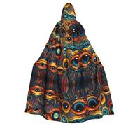 SXOOGE eyes 2 Halloween Cloak Unisex Robe Hooded Cape Cosplay Costume Cape for Halloween Hooded Uniform