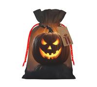 SXOOGE Halloween Ghost Pumpkin 1 Gift Bag with Handles and tag, Perfect for Christmas, Holiday, Birthday, Wedding or Daily Gift
