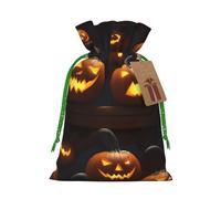 SXOOGE Halloween Pumpkin 1 Gift Bag with Handles and tag, Perfect for Christmas, Holiday, Birthday, Wedding or Daily Gift