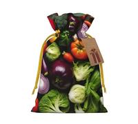 SXOOGE Introduction of various vegetables Gift Bag with Handles and tag, Perfect for Christmas, Holiday, Birthday, Wedding or Daily Gift