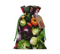 SXOOGE Introduction of various vegetables Gift Bag with Handles and tag, Perfect for Christmas, Holiday, Birthday, Wedding or Daily Gift