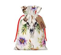 SXOOGE Runner Bull Skull Gift Bag with Handles and tag, Perfect for Christmas, Holiday, Birthday, Wedding or Daily Gift