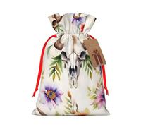 SXOOGE Runner Bull Skull Gift Bag with Handles and tag, Perfect for Christmas, Holiday, Birthday, Wedding or Daily Gift
