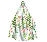 SXOOGE Springtime Herb Garden Unisex Cosplay Costume Halloween Hooded Cape Cloak for Party Dress Up Full-Length Uniform Robe