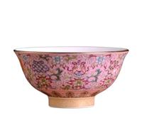 SXPXP Porcelain Bowls Ceramic Bowl* Chinese Ancient Palace Style Porcelain Rice Bowl,Porridge,Soup Bowl14cm 5.5inEnamel Color Auspicious Eight Treasure House