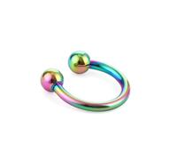 SXQCKJ Ball Septum Ring, Twister Circular Barbell - Tragus Piercing Nose Horseshoe Body Jewelry for Findings Fashion Trendy(Multicolor A,1.2 * 12+3mm)