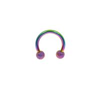 SXQCKJ Ball Septum Ring, Twister Circular Barbell - Tragus Piercing Nose Horseshoe Body Jewelry for Findings Fashion Trendy(Multicolor C,1.2 * 8+3mm)