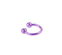 SXQCKJ Ball Septum Ring, Twister Circular Barbell - Tragus Piercing Nose Horseshoe Body Jewelry for Findings Fashion Trendy(Purple,1.2 * 12+3mm)