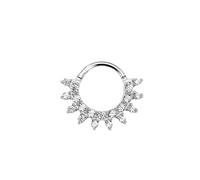 SXQCKJ Cube Zirconia Nose Ring, Septum Daith Tragus Helix Rook Piercing Jewelry Cartilage, for Women Men(16G 1.2 * 8mm,SILVER_NO 3)