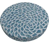 SXQCKJ Geometric Plaid Round Bar Chair Cushion Cover, Minimalist Flowers Elastic Edge Stool Slipcovers, Washable Velvet Stool Pad Cover(Mandala Floral,13 inch)