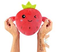 SXQCKJ Intera Ctive Sensor Music Doll, Frogued Stuffed Doll Fruit Shape Happy Interaction Touch Sensitive Rich Sound Entertainment, 3 Modes, Parent-Child Interaction Fruit Sensor Beat Plush(Red)